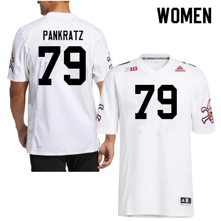 Women #79 Spencer Pankratz Nebraska Cornhuskers College Football Jerseys Sale-Strategy - Click Image to Close